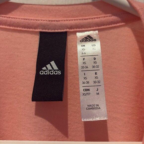Adidas Coral Cropped Tee SZ Xsmall - Picture 3 of 7